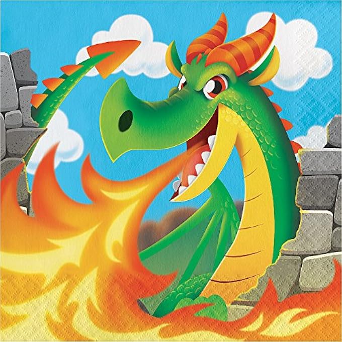 DRAGONS LUNCHEON NAPKINS 16 PIECES